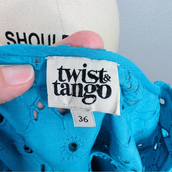Twist & tango eyelet, short sleeve blouse sz 36 small - Picture 3 of 6